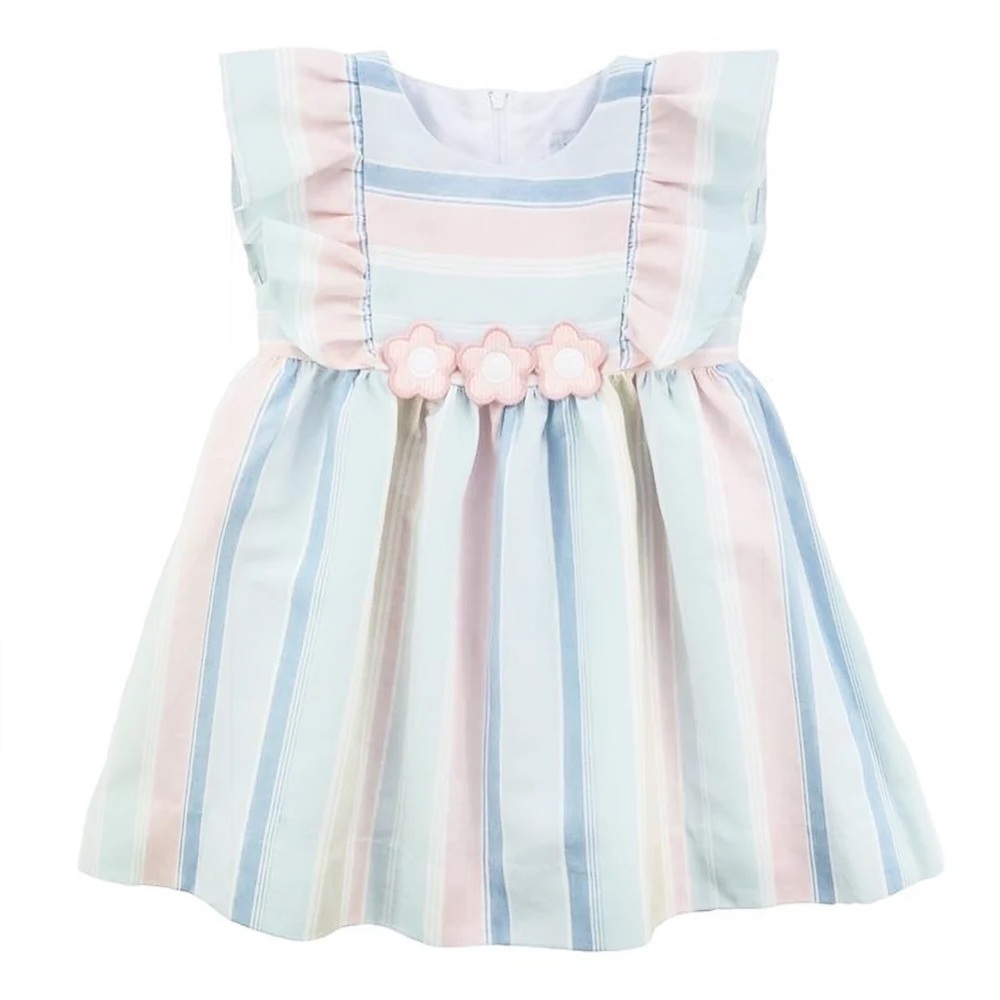 Florence Eisman Pastel Striped Dress Size 12 Months